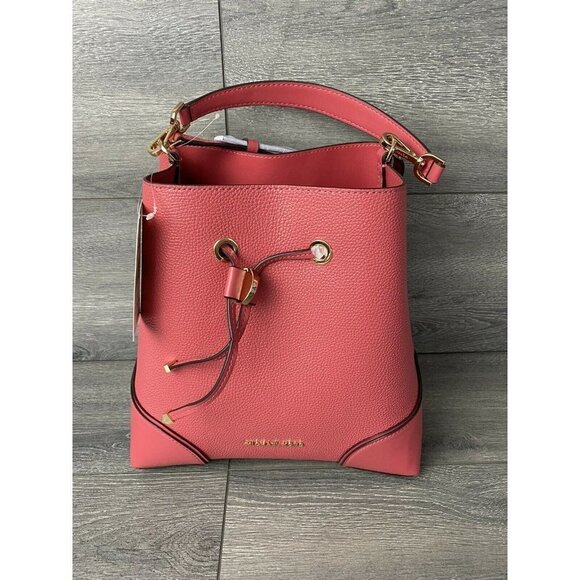 Michael Kors - Pebbled Leather Shoulder Bag - Light Berry Sorbet drawstring bag